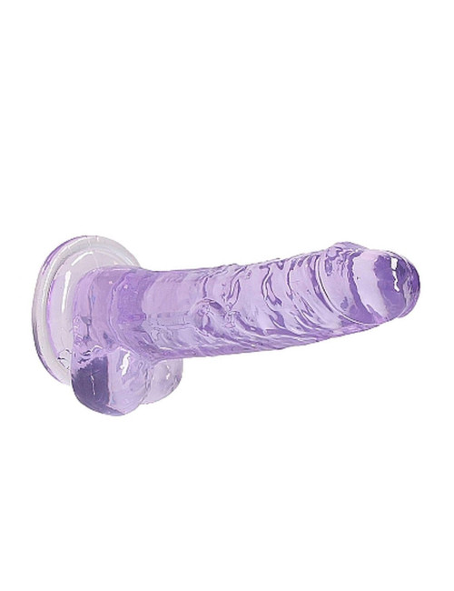 RealRock Realistyczny Dildo z Jąidłami 18 cm Fioletowy