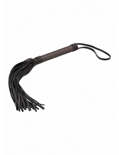 OUCH! Elegant Flogger Titanium Grey - Flogger BDSM z piórami