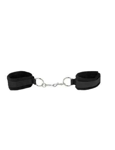 Velcro Cuffs Black - Kajdanki BDSM na Rzepy, Kagańce Zabawki