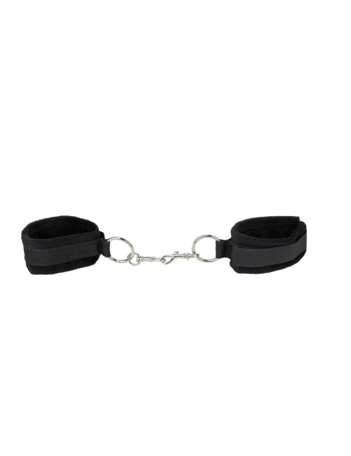 Velcro Cuffs Black - Kajdanki BDSM na Rzepy, Kagańce Zabawki