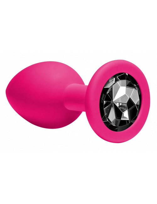Plug-Anal Plug Emotions Cutie Medium Pink dark black crystal