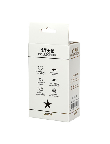 Star Collection - Purple Silicone Anal Plug L - Clear Stone