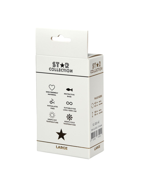 Star Collection Fioletowy Silikonowy Korek Analny L – Różowy Kamień