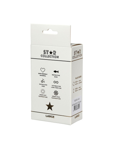 Star Collection - Purple Silicone Anal Plug L - Light Pink Stone