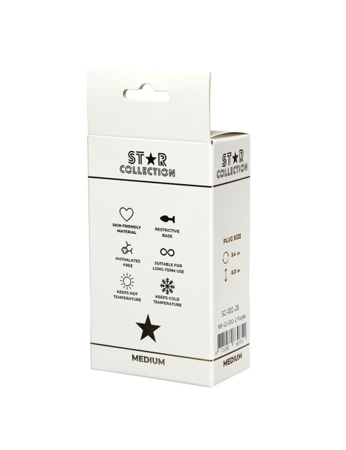 Star Collection Fioletowy Korek Analny M z Ozdobnym Kamieniem