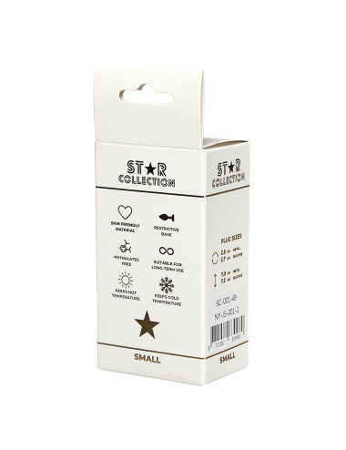 Star Collection - Silver Metal Anal Plug S - Purple Stone