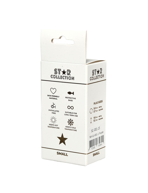 Star Collection Silikonowy Korek Analny S z Jasnoróżowym Kryształem