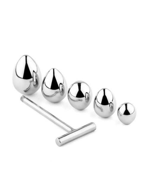 B-Series HeavyFun Zestaw Plugów Analnych ze Stali z 5 Końcówkami