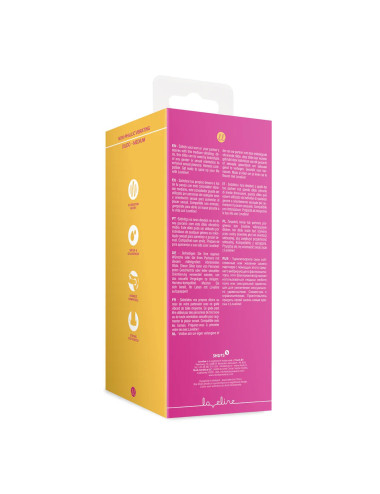 Non-Phallic Vibrating Dildo - Medium - Powerful Pink