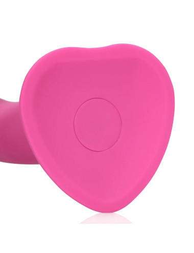 Non-Phallic Vibrating Dildo - Medium - Powerful Pink