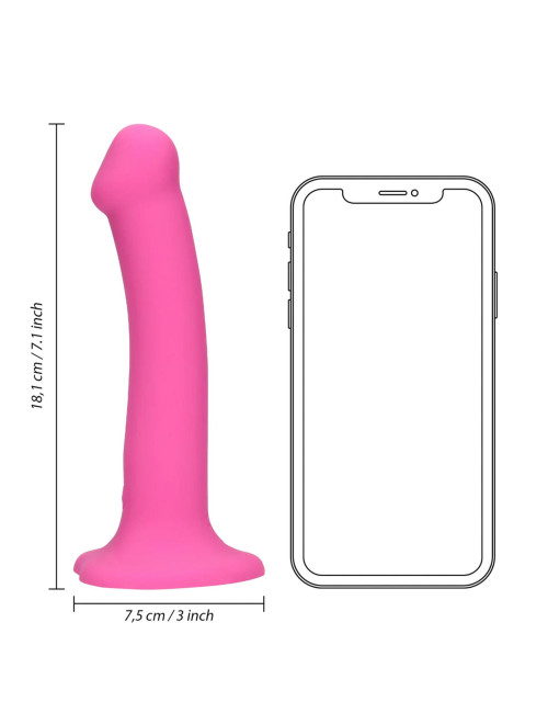 Loveline Non-Phallic Wibracyjne Dildo Medium (Różowe)