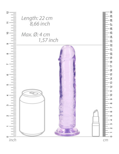 Straight Realistic Dildo with Suction Cup - 8'' / 20