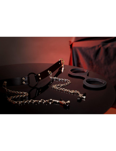 O-Ring Gag with Nipple Clamps
