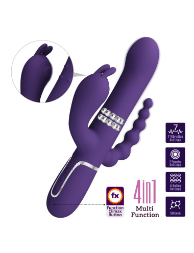 PRETTY LOVE - Cammy Dark Purple, Twinkled Tenderness, 7 thumping functions 7 vibration functions 4 rolling functions