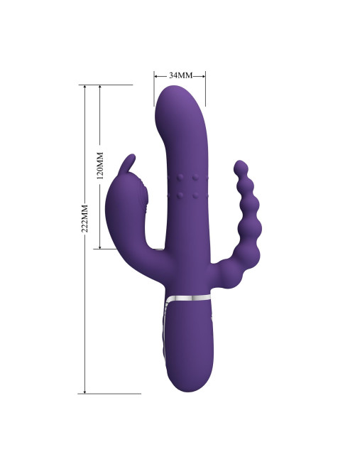 PRETTY LOVE - Cammy Dark Purple, Twinkled Tenderness, 7 thumping functions 7 vibration functions 4 rolling functions