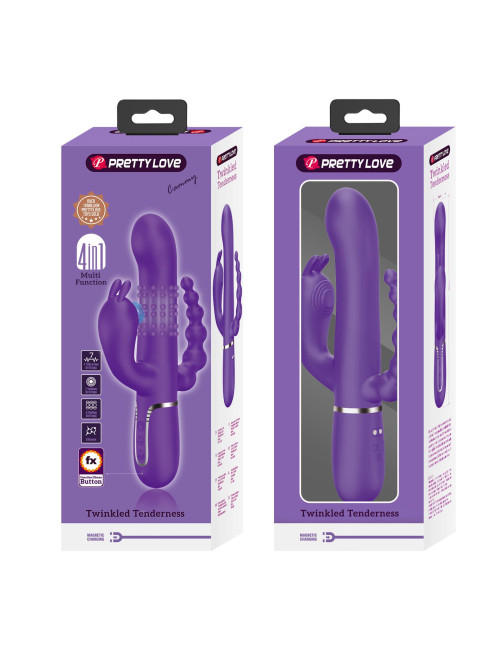 PRETTY LOVE - Cammy Dark Purple, Twinkled Tenderness, 7 thumping functions 7 vibration functions 4 rolling functions