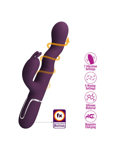 Pretty Love Laursen Dark Purple Waving & Vibrating Rabbit Vibrator