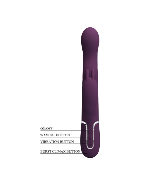 Pretty Love Laursen Dark Purple Waving & Vibrating Rabbit Vibrator