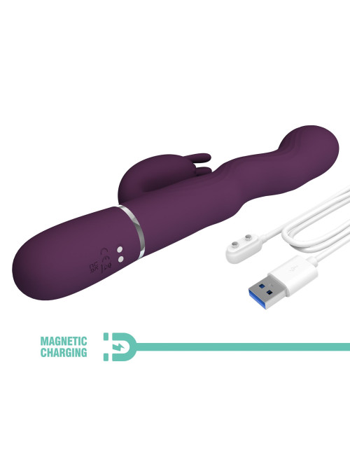 Pretty Love Laursen Dark Purple Waving & Vibrating Rabbit Vibrator