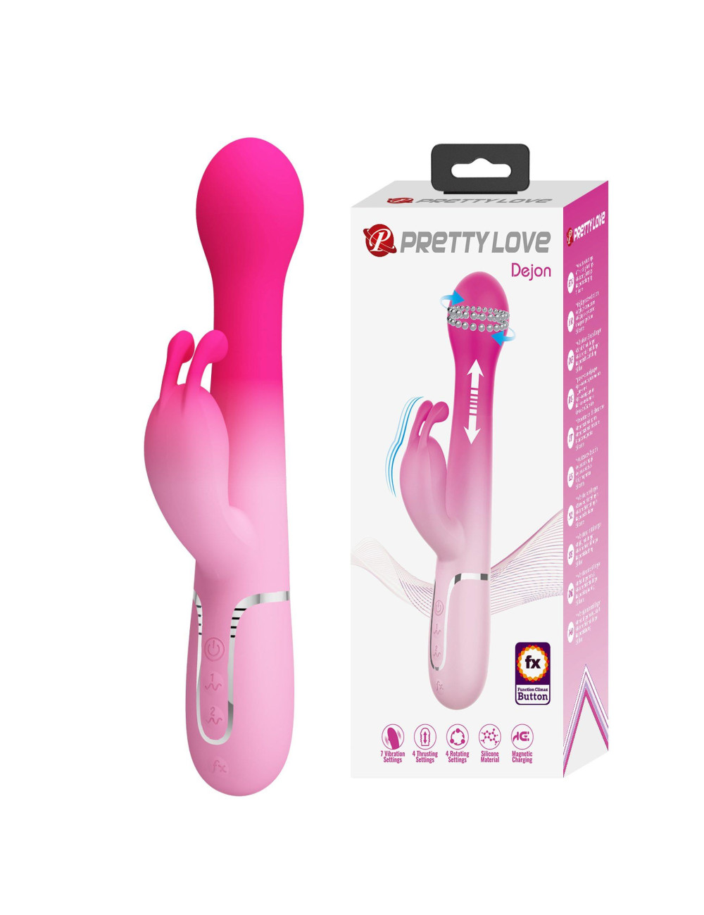 PRETTY LOVE - Dejon, 7 vibration functions 4 rotation functions 4 thrusting settings