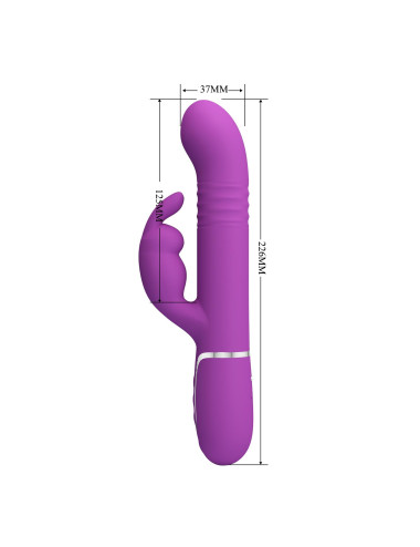 PRETTY LOVE - Coale Purple, 7 vibration functions 4 rotation functions 4 thrusting settings