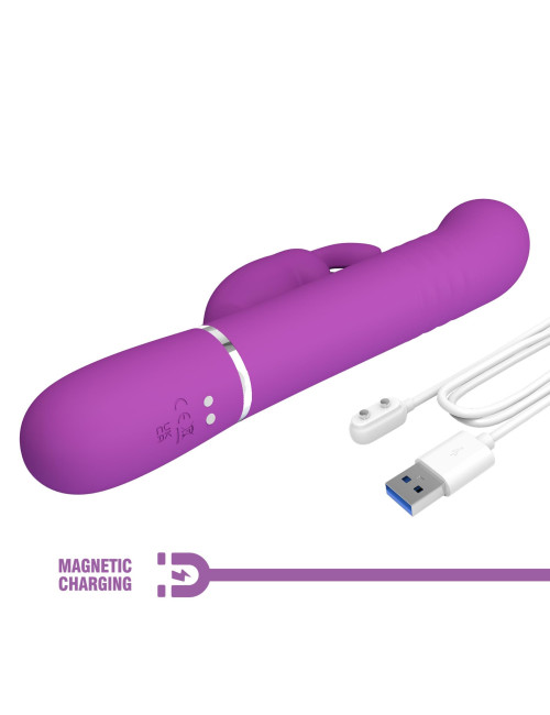 PRETTY LOVE - Coale Purple, 7 vibration functions 4 rotation functions 4 thrusting settings
