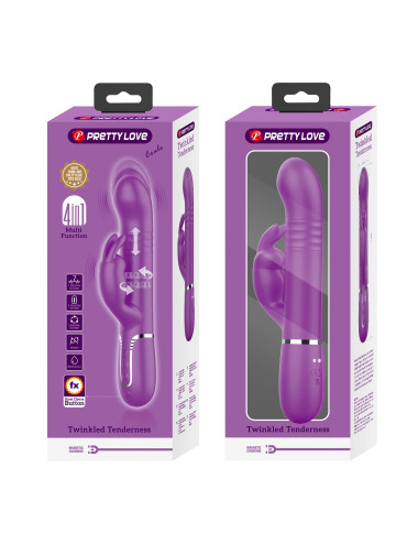 PRETTY LOVE - Coale Purple, 7 vibration functions 4 rotation functions 4 thrusting settings