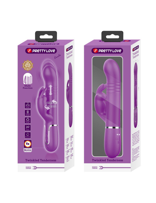 PRETTY LOVE - Coale Purple, 7 vibration functions 4 rotation functions 4 thrusting settings