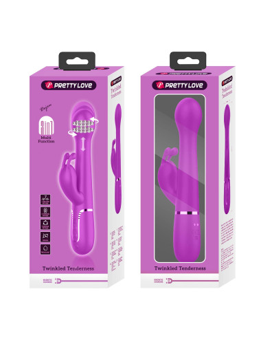 PRETTY LOVE - Dejon Twinkled Tenderness Purple, 7 vibration functions 4 thrusting settings 4 rotation functions
