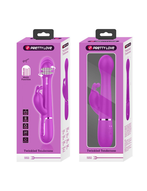 PRETTY LOVE - Dejon Twinkled Tenderness Purple, 7 vibration functions 4 thrusting settings 4 rotation functions