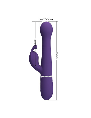 PRETTY LOVE - Dejon dark Purple, 7 vibration functions 4 thrusting settings 4 rotation functions