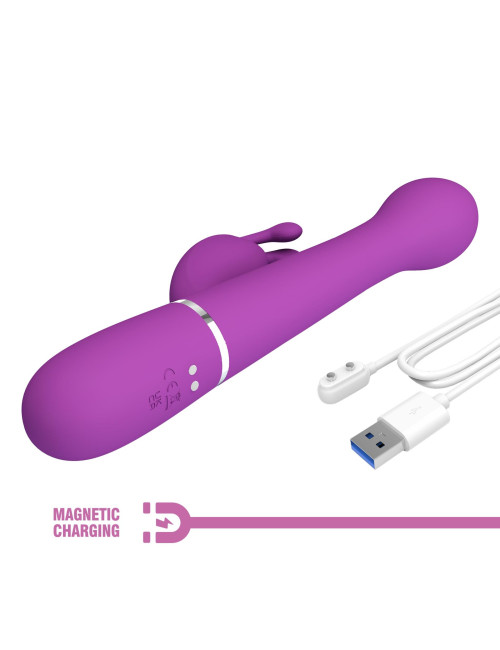 PRETTY LOVE - Dejon Purple, 7 vibration functions 4 thrusting settings 4 rotation functions
