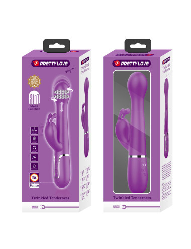 PRETTY LOVE - Dejon Purple, 7 vibration functions 4 thrusting settings 4 rotation functions