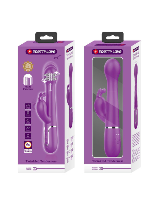 PRETTY LOVE - Dejon Purple, 7 vibration functions 4 thrusting settings 4 rotation functions