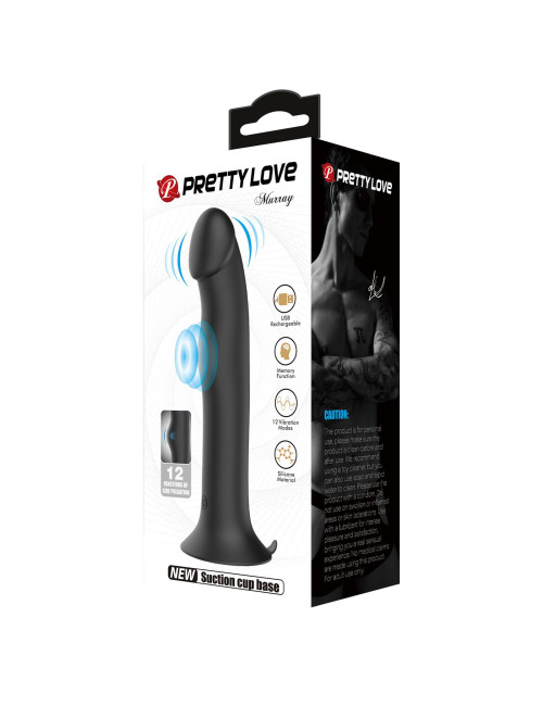Pretty Love Murray Black - Wibrator z Przyssawką i Pulsem