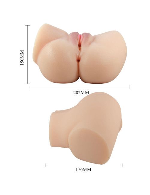 Crazy Bull Emilia - Wibracyjny Masturbator z Dwoma Otworami