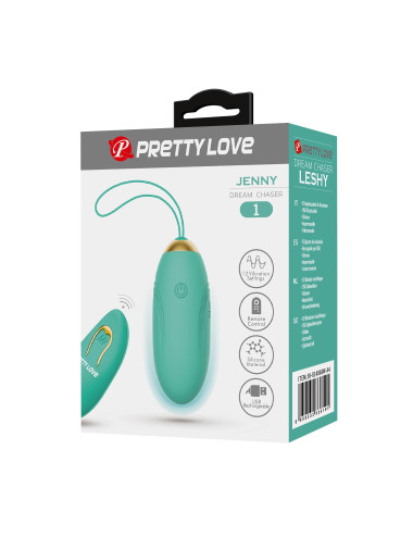 PRETTY LOVE - JENNY Dream chaser 1, Green, Wireless remote control 12 vibration functions