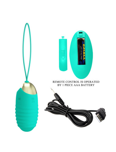 PRETTY LOVE - JESSICA Dream chaser 3, Green, Wireless remote control 12 vibration functions