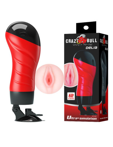 PRETTY LOVE Crazy Bull Delia Vagina 12 funkcji - Masturbator z wibracją, zabawki dla dorosłych