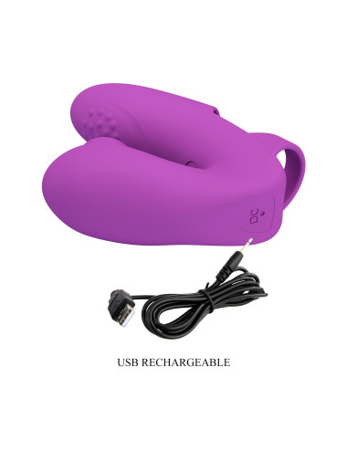 PRETTY LOVE - Super Finger ATHENA Purple, 7 vibration functions 7 tapping functions Memory function