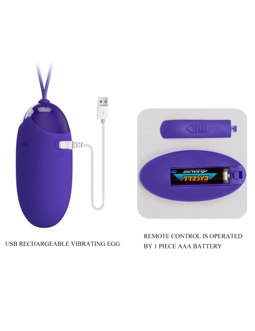 PRETTY LOVE - Berger - Youth,  Wireless remote control 12 vibration functions