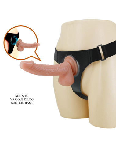 PRETTY LOVE - HARNESS BRIEFS- Kevin, Universal Strap-On, 7.2'' Dildo