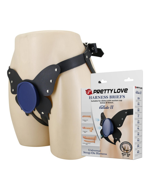 Pretty Love Caldric II Black & Blue Universal Harness Briefs