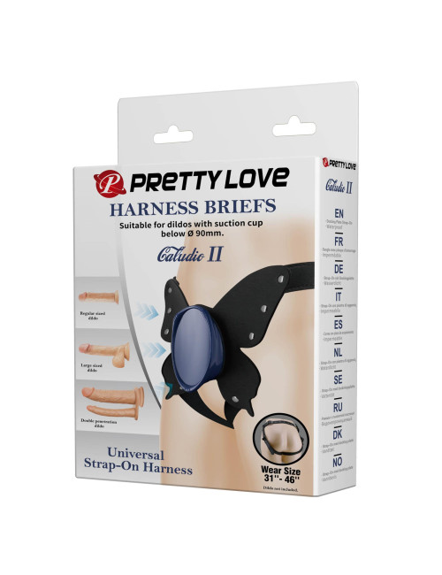 Pretty Love Caldric II Black & Blue Universal Harness Briefs