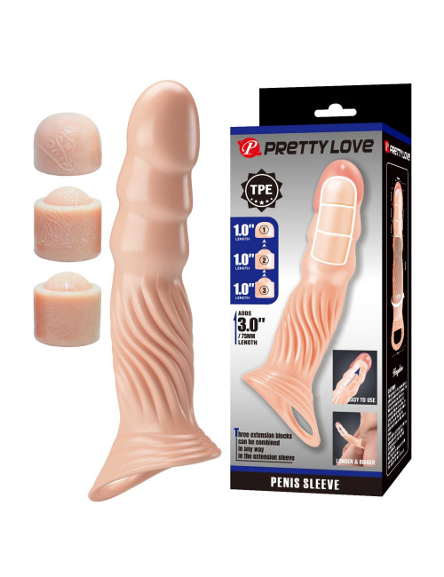 Pretty Love 3.0" Adjustable Penis Sleeve Extender