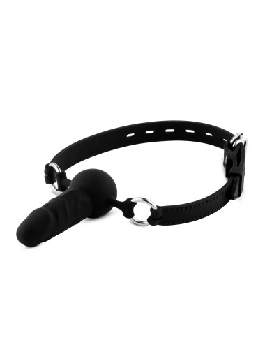 Ball Gag silikonowy 3,8 cm – Knebel BDSM, regulowany pasek, bezpieczny silikon