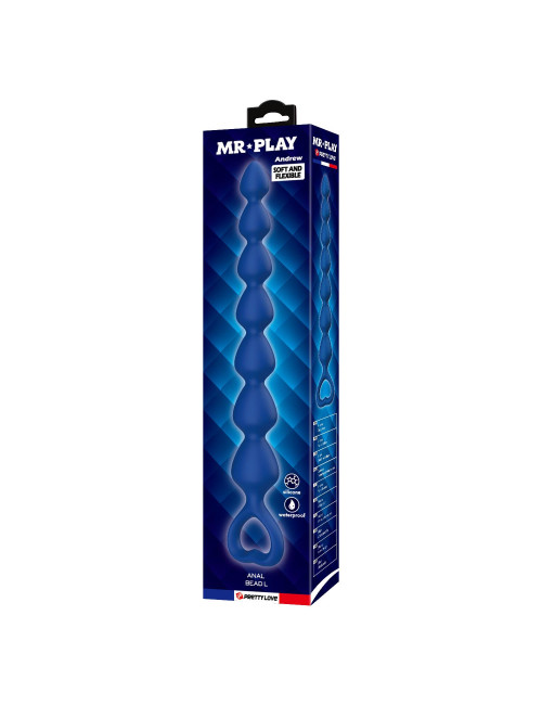 MR PLAY Anal Bead L – silikonowy koralik analny, wodoodporny, 26,7 cm – Zabawki Anal Pręty