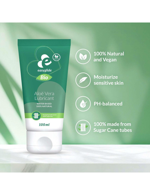 EasyGlide - Bio & Natural Waterbased Lubricant Aloe Vera 100 ml