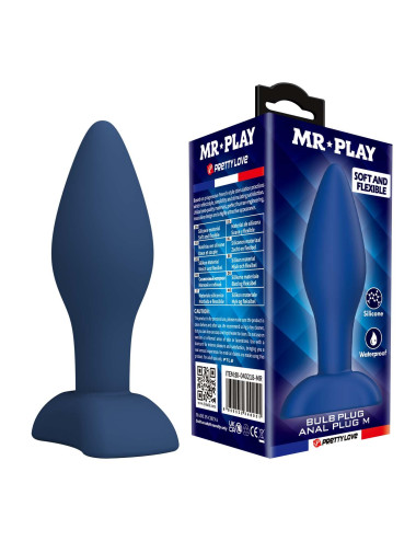 MR. Play Bulb Anal Plug M - silikonowy korek analny, wodoodporny, bezpieczny dla ciala