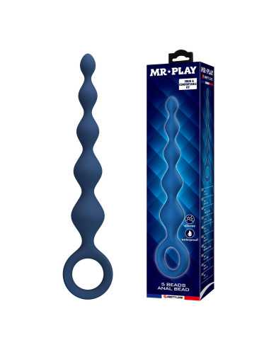 MR Play 5 Beads Anal Bead - Koraliki Analne Silikonowe 20,4 cm, Wodoodporne, Bezpieczne dla Ciała